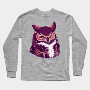 Purple Owl Long Sleeve T-Shirt